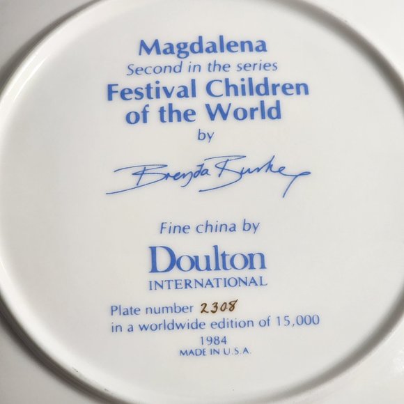 Doulton International Brenda Burke Magdelena Festival Of Children Of The World - Picture 3 of 4
